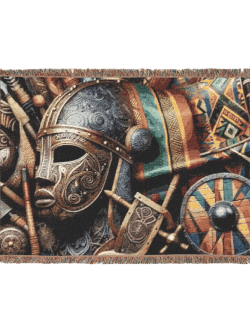 Ancestral Artistry Warrior Woven Blanket