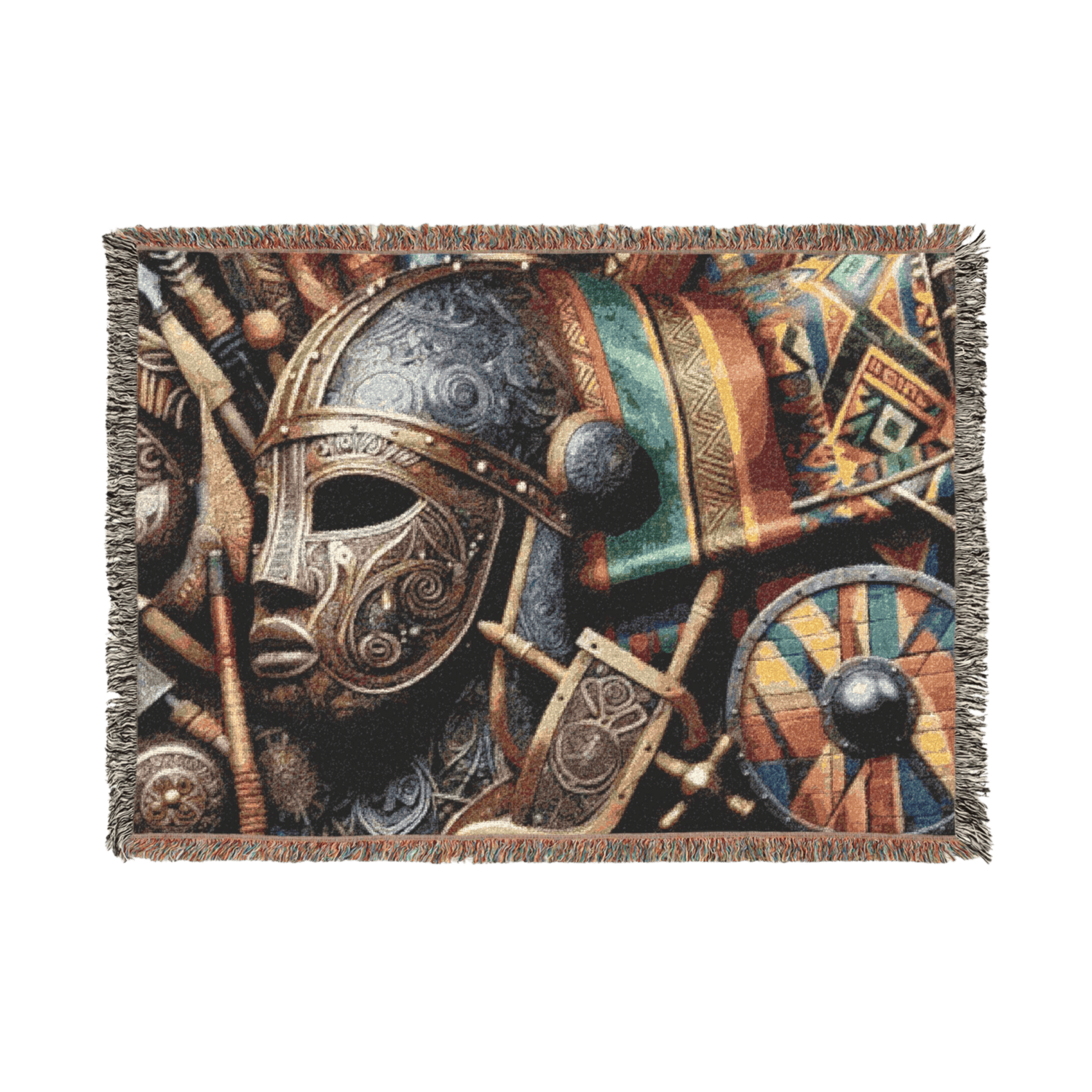 Ancestral Artistry Warrior Woven Blanket