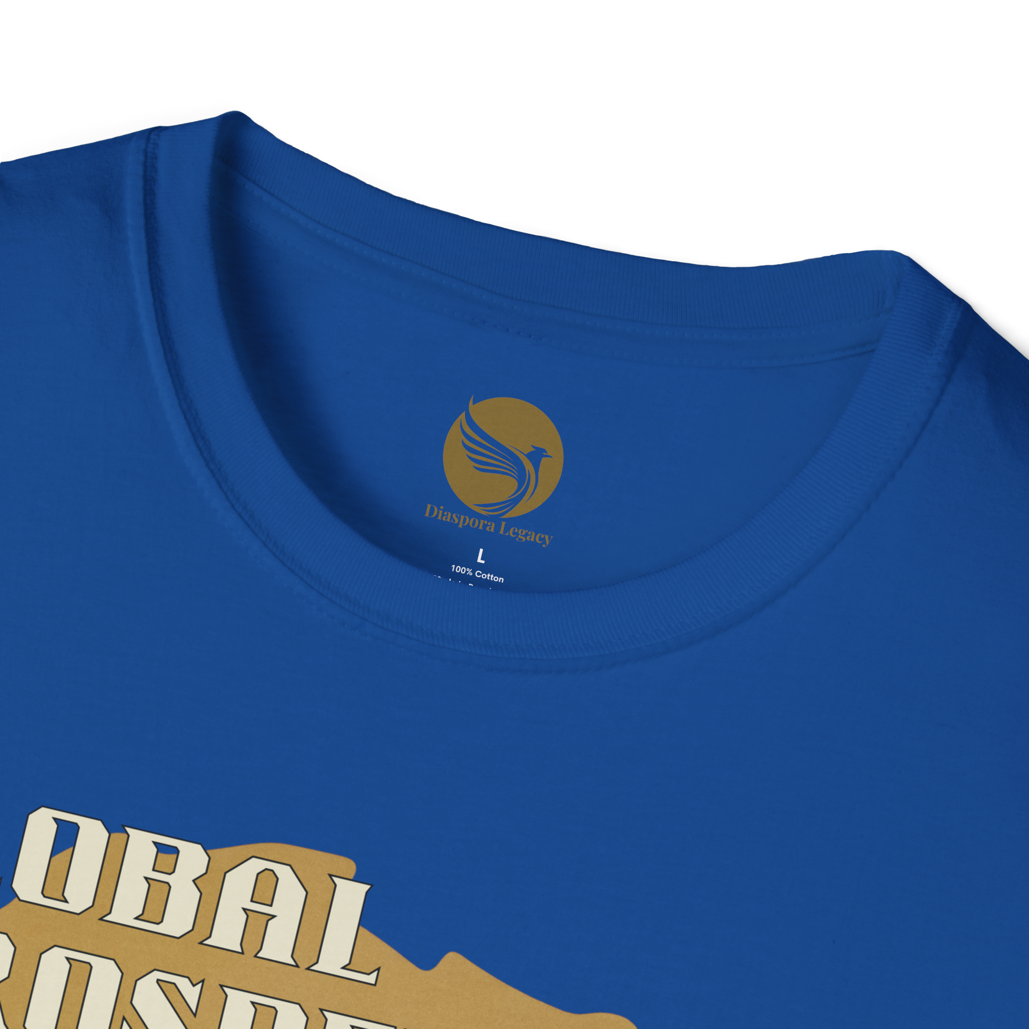 Africa Powered It |Royal Front Collar Closeup View Africa Powered It Unisex Softstyle Movement T-Shirt