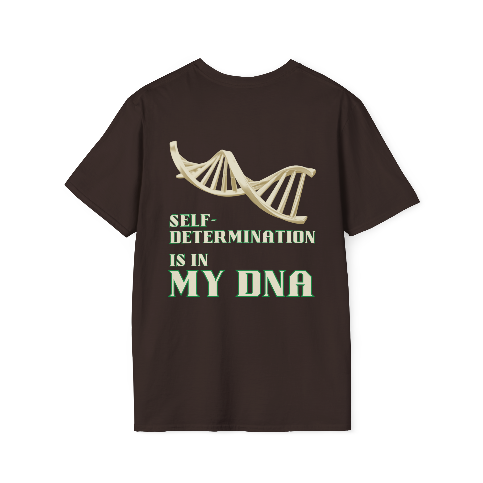 I Am My Ancestor | Dark Chocolate Back View I Am My Ancestor Unisex Softstyle Movement M T-Shirt