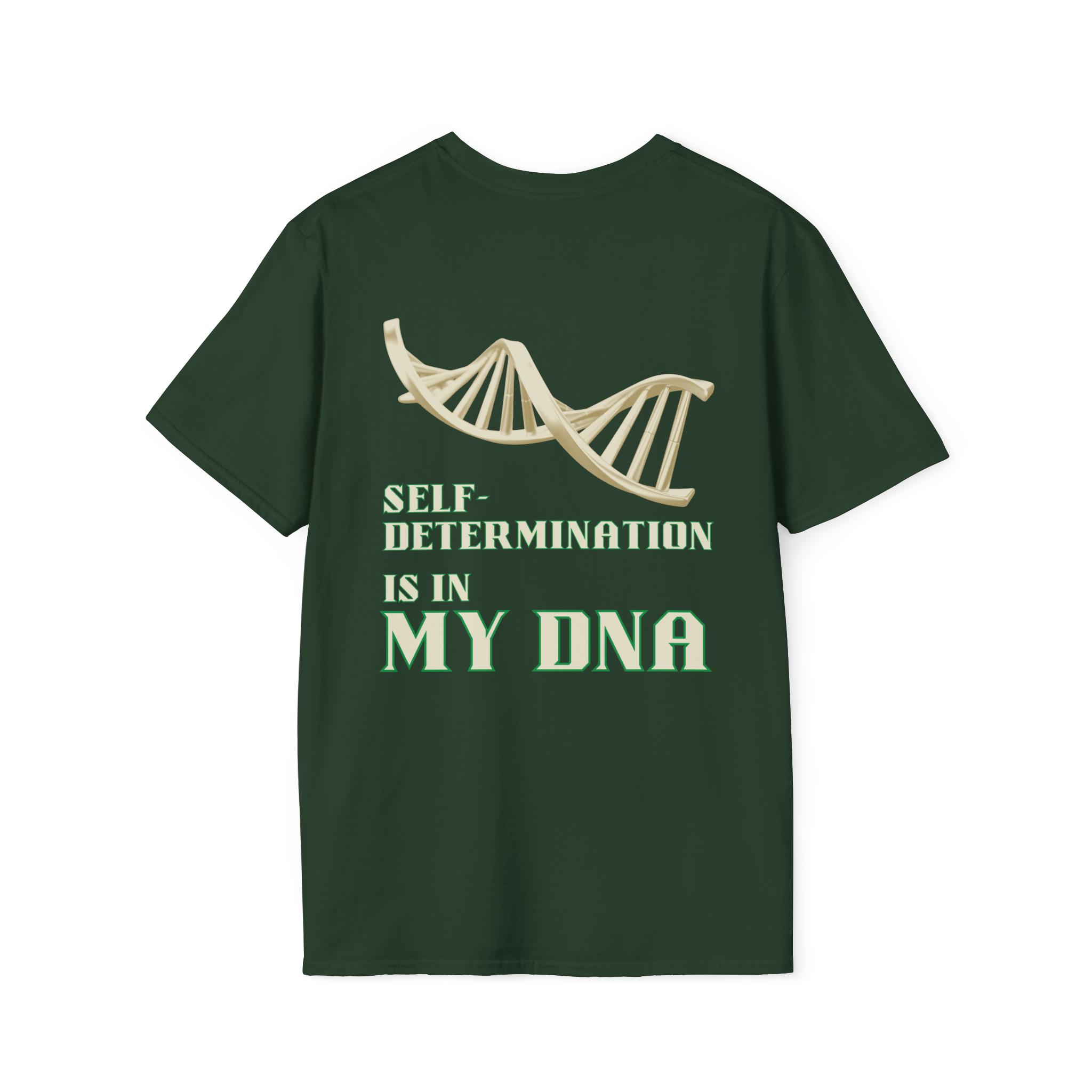 I Am My Ancestor | Forest Green Back View I Am My Ancestor Unisex Softstyle Movement M T-Shirt