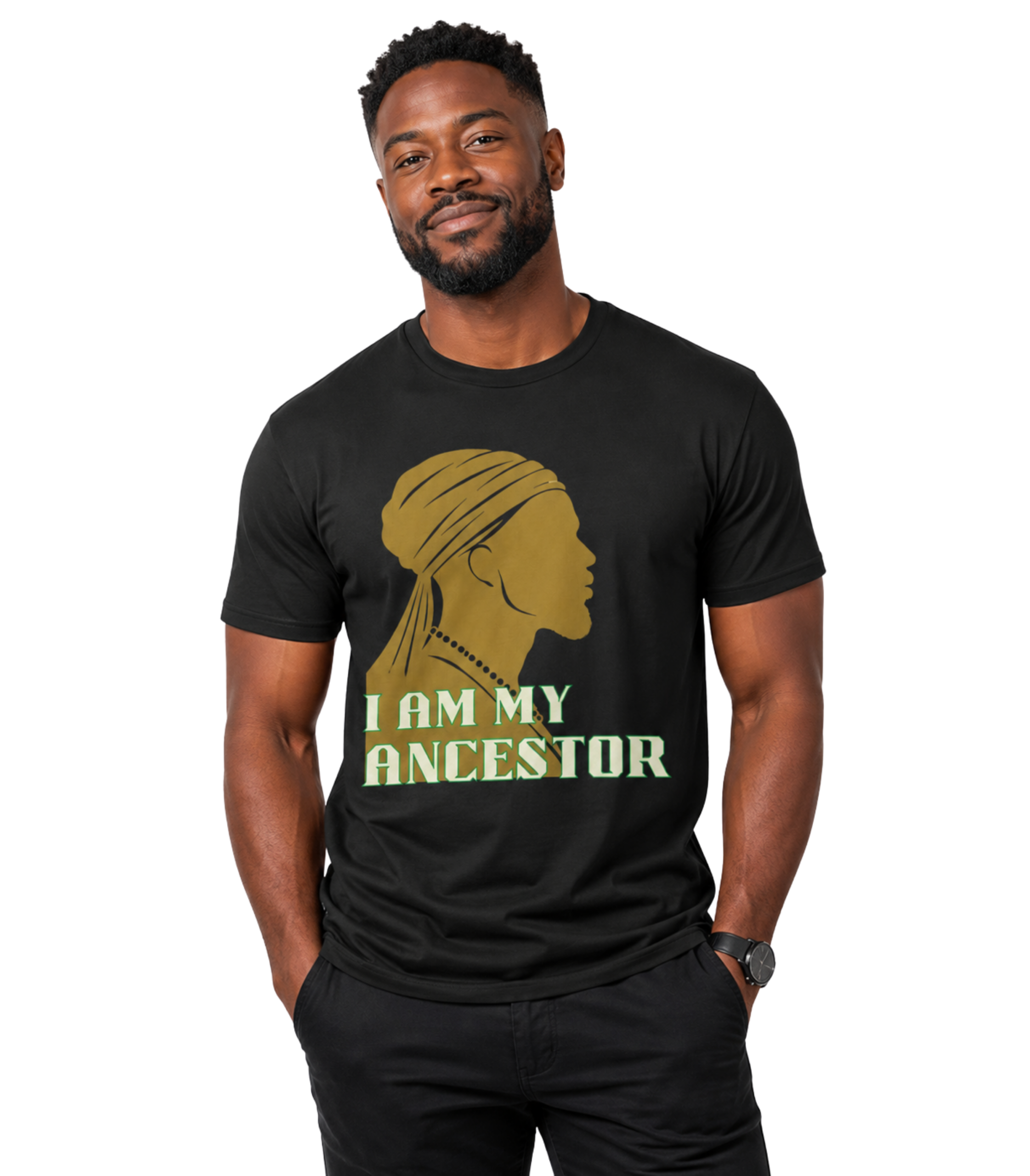 I Am My Ancestor Male Portrait I Am My Ancestor Unisex Softstyle Movement M T-Shirt