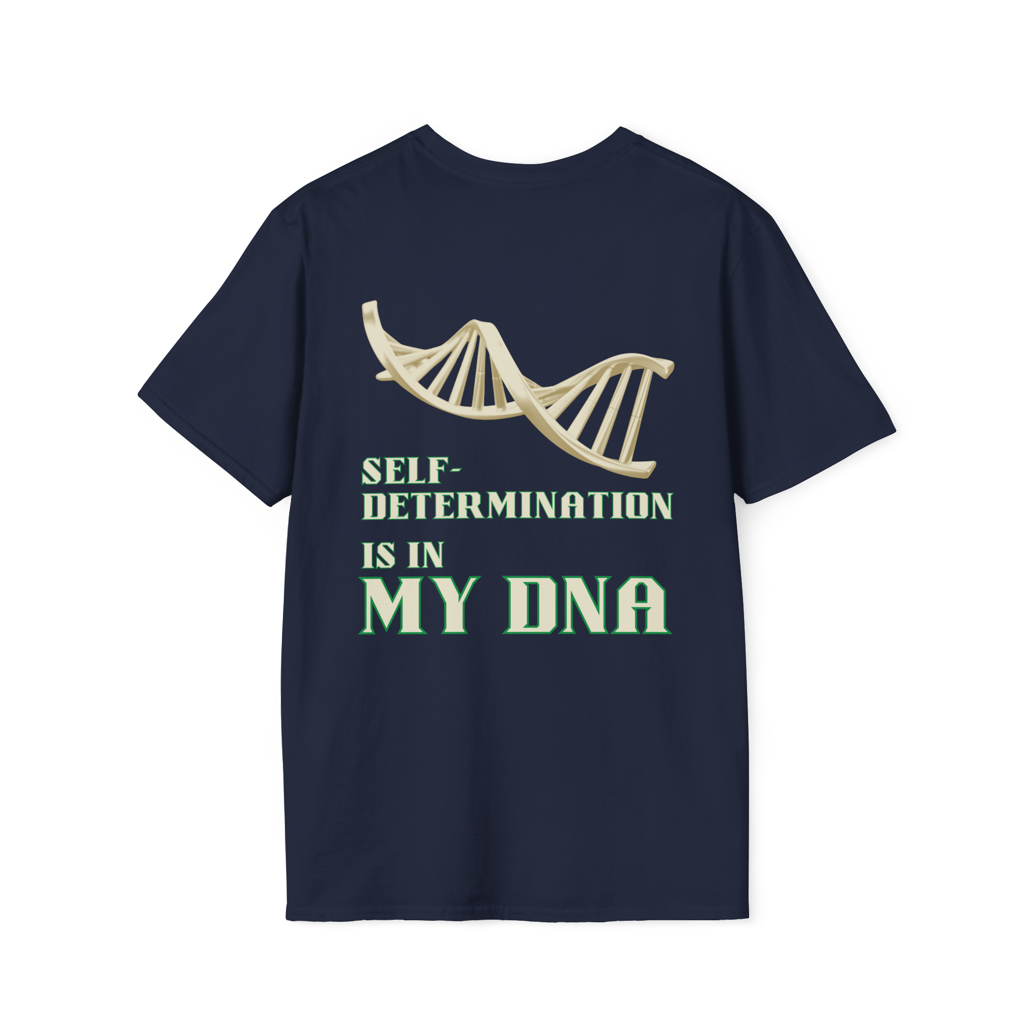 I Am My Ancestor | Navy Back View I Am My Ancestor Unisex Softstyle Movement M T-Shirt